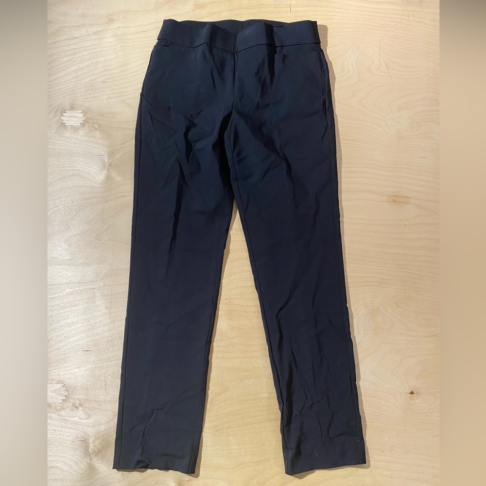 Briggs New York Black Slim Elastic-Waist Dress Pants 10 (QW)